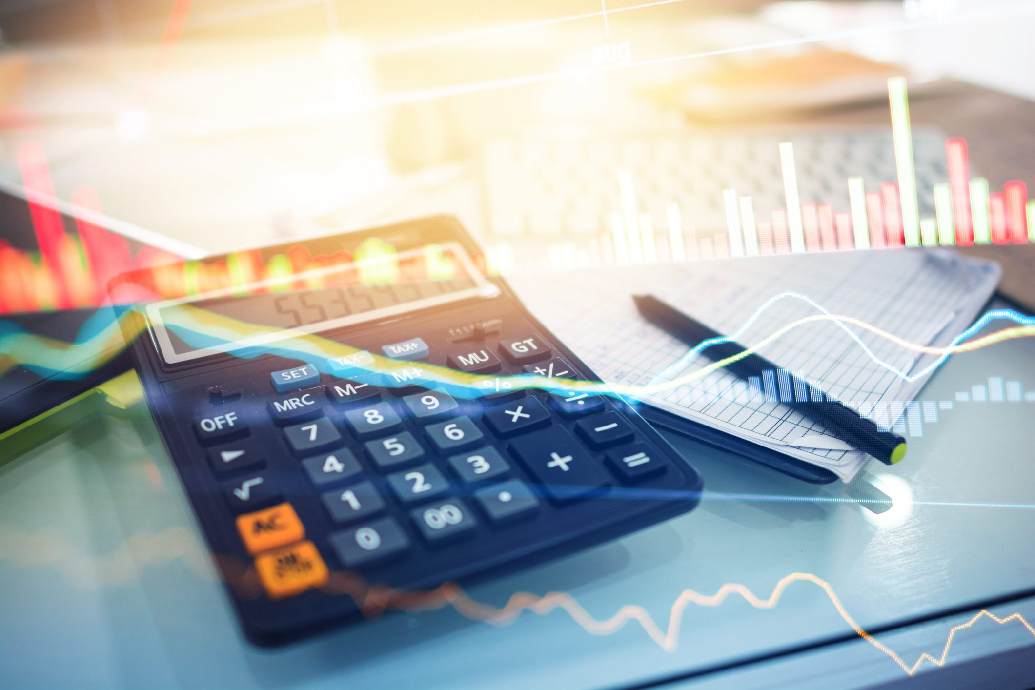 Investment theme stockmarket and finance business analysis stockmarket with digital tablet